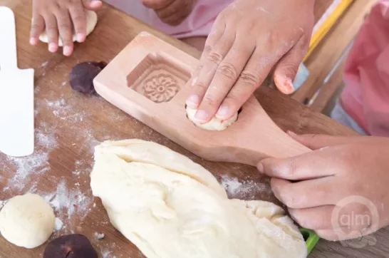 making mooncake