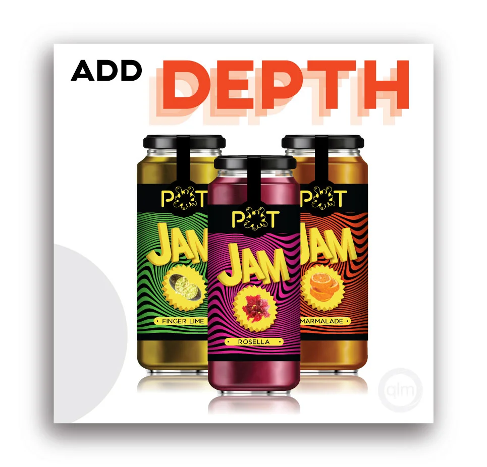 depth font trends in labels