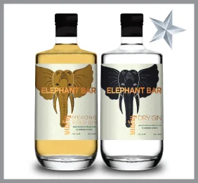 elephant bar dry gin packaging