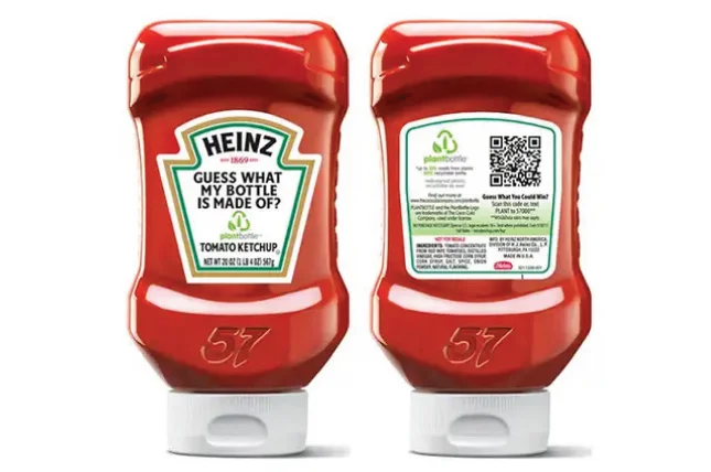 Heinz's PET recyclable bottle