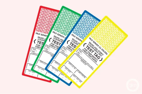 test and tag labels