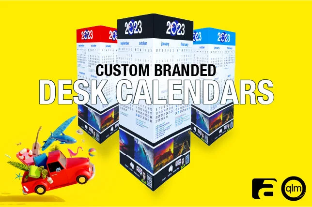 Custom branded desk calendars - QLM Group