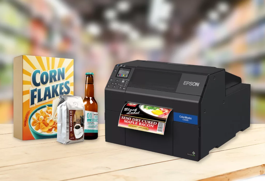 Colour label printer for food and beverage