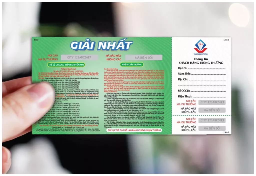 Tem chống hàng giả - In phủ nhũ cào - QLM Vietnam